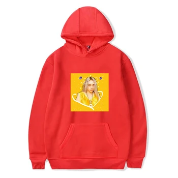 

Billie eilish hoodie ladies men's fashion new hoodie sportswear Billie eilish print girl red hip hop hoodie pullover sweatshirt