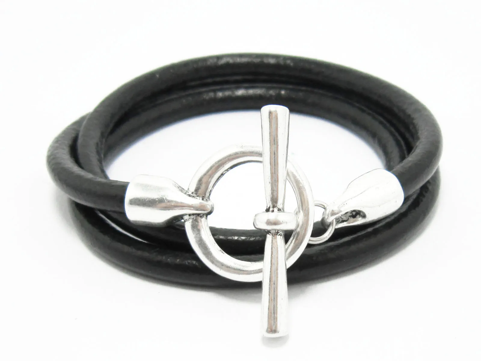 

Round leather clasp Open hook toogle clasp Fit leather cord 4mm, 5mm