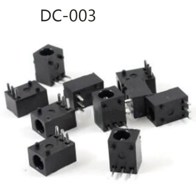 

DC Power 3Pin Supply Socket Connector DC-003 core 1.3mm Half Copper Shrapnel Manganese Steel DC003 Power Socket 3.5*1.3 mm