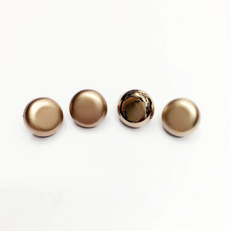 good quality shirt buttons 10mm round metal gold buttons solid color