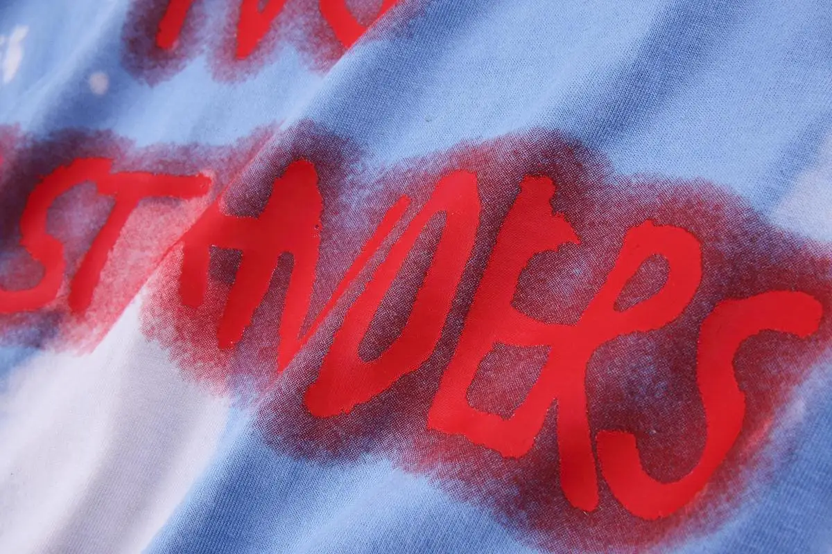 Cena 19SS Travis Scott Astroworld nie ma osób postronnych wysokiej jakości Tiedye Top Tees Justin Bieber Hip Hop Streetwear Astroworld koszulki mężczyźni
