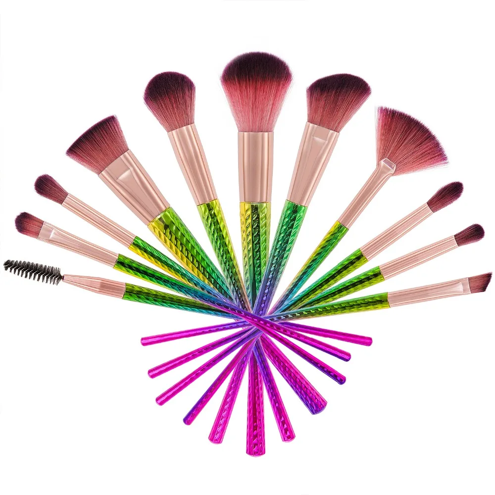 New 11PCS Professional Makeup Brushes High Quality Foundation Powder