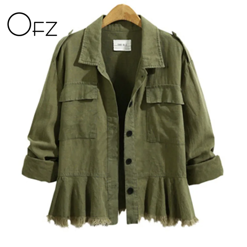 HAOYIHUI Womens Lightweight Long Sleeve Military Jacket Coat