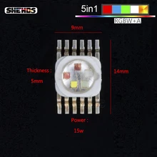 4 шт./лот светодиодный RGBWA 5в1 для Светодиодный RGBWA освещение светодиодный чипы красный/зеленый/синий/белый/Abmer Быстрая SHEHDS