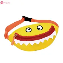 Мульти-Цвета мультяшного монстра, уход за кожей лица холст поясные сумки дети Фанни Акула груди для маленьких мальчиков и девочек деньги сумочки пояс Поясные сумки