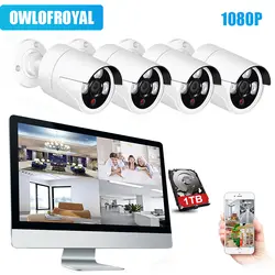 1080 P 4CH Беспроводной NVR Kit 13 "ЖК-дисплей монитор 4 шт 2MP Wi-Fi IP Камера открытый Водонепроницаемый CCTV Системы P2P комплект видеонаблюдения