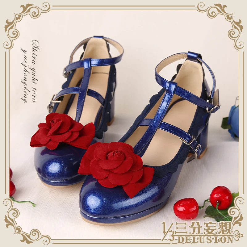 

Anime VOCALOID Yuezheng Ling Vsinger Snow White Cosplay Shoes Lolita Cos High Heels Shoes H