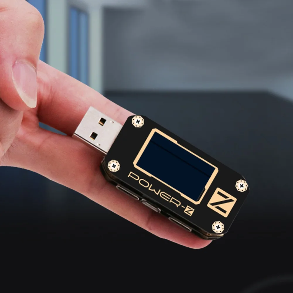 Мощность-Z USB PD тестер быстрого Зарядное устройство Напряжение ток пульсации двойной Тип-C KM001/KM001C метр Индикатор портативного зарядного устройства Напряжение метров