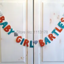 Дешевые добро пожаловать ребенка XYZ-custom Baby Shower баннер-украшения/наряд для фотосессий новые детские гирлянды