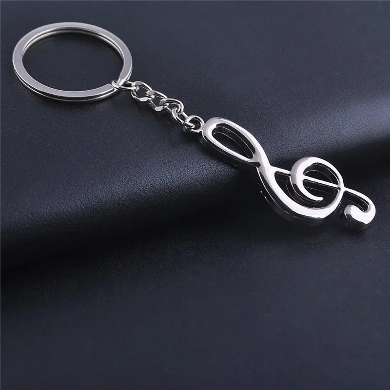 

Fashion 1 Pc 2018 New key chain key ring musical note keychain for car metal music symbol key chains