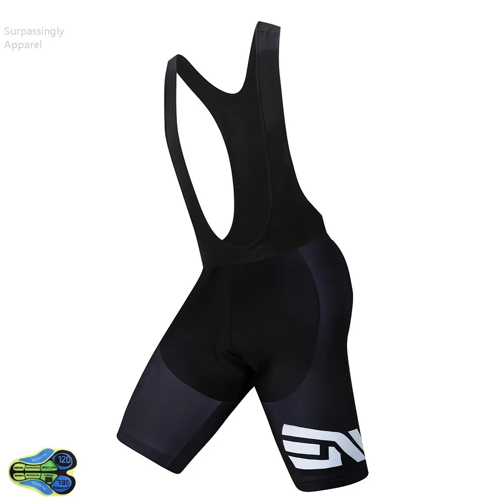 Pro Men Tour Teams Black Cycling Shorts 12D Gel Paded Shockproof MTB