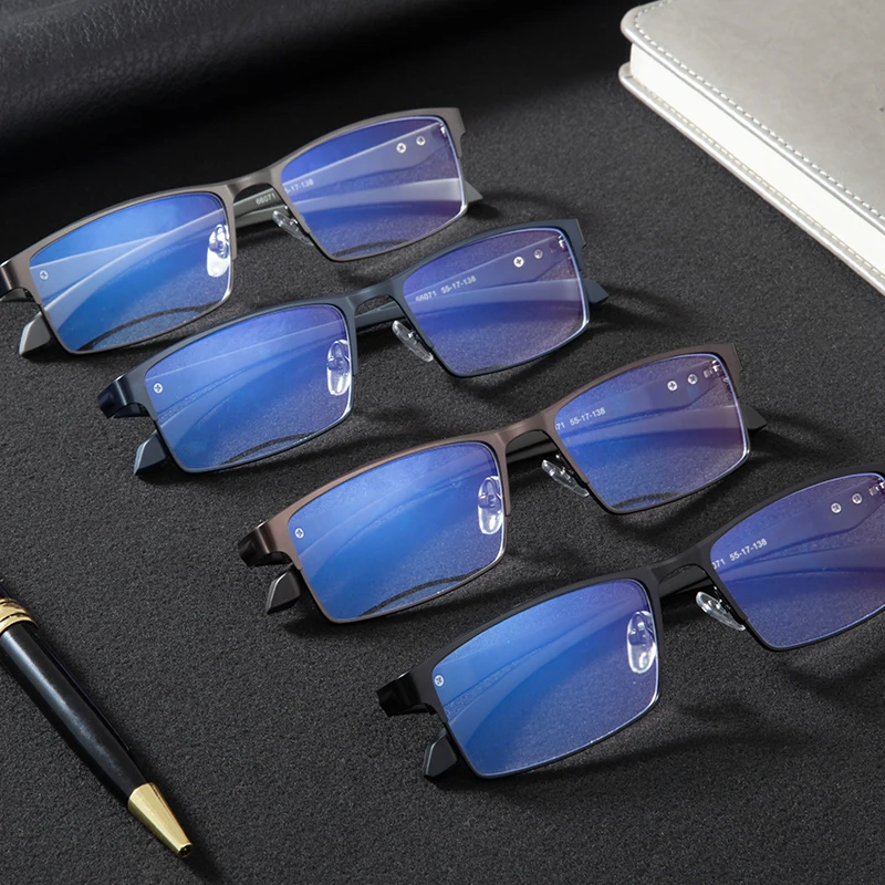 Оптические очки из титанового сплава, оправа для мужчин, сверхлегкие квадратные очки для близорукости по рецепту,, мужские металлические очки