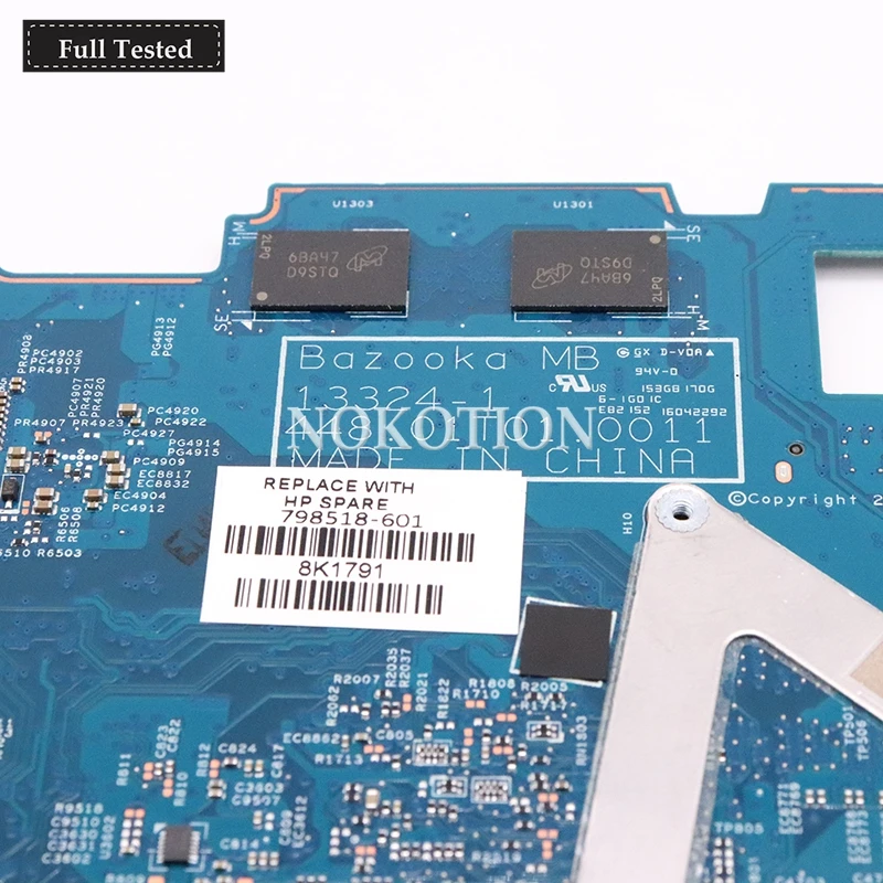 NOKOTION 13324-1 448.01T01.0011 798518-601 798518-001 аккумулятор большой емкости для hp EliteBook Фолио 1040 G2 Материнская плата ноутбука SR23Y I5-5200U Процессор