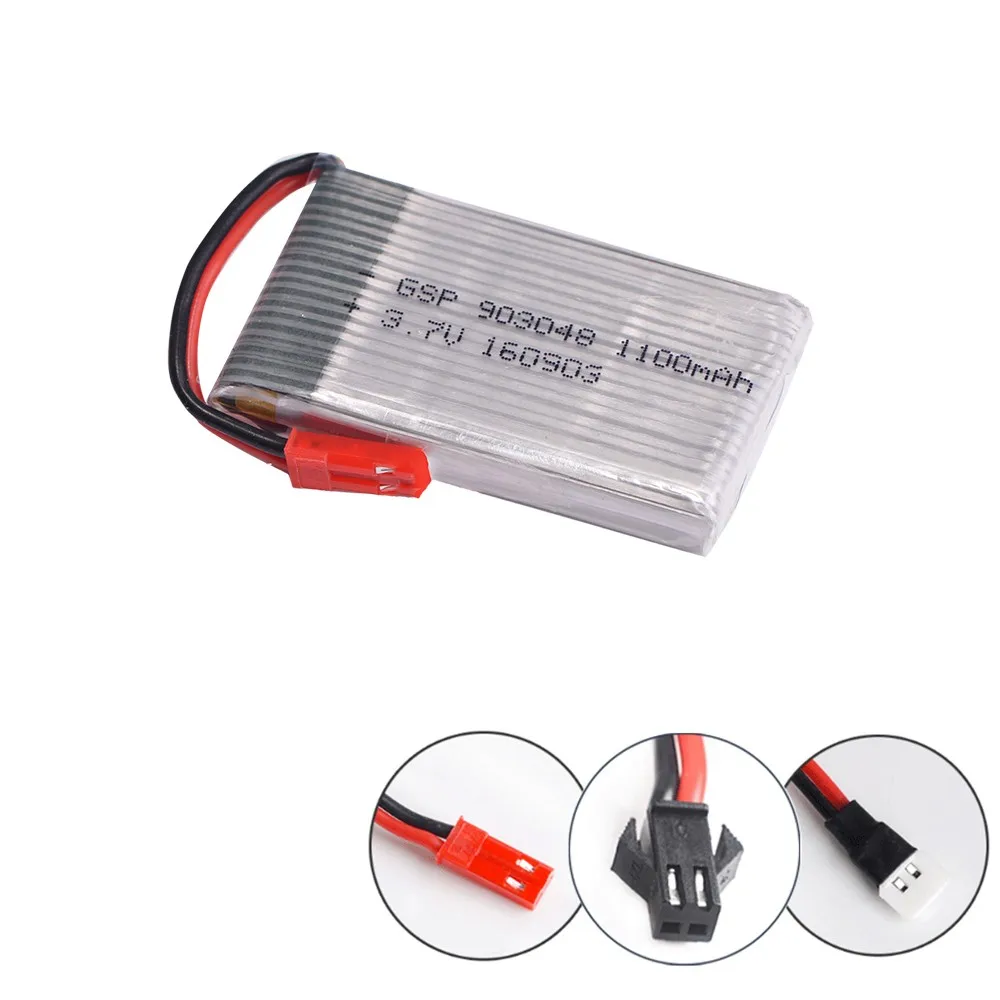 

2pcs/lot 3.7V 1100mah 15C 1S VOLT Max 30C Lipo Battery Akku For RC Helicopter RC Quadcopter Drone