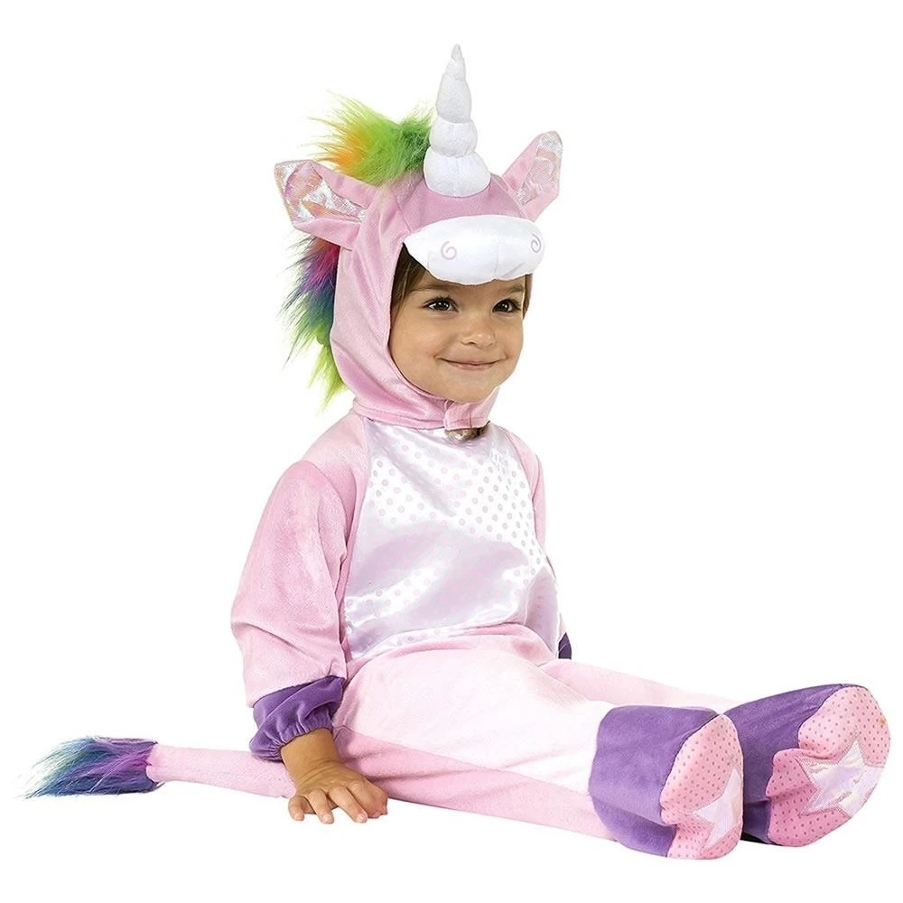 Unicorn Baby Costume Pink size 0-6 MO Noahs Ark Newborn Jumpsuit Rubie's