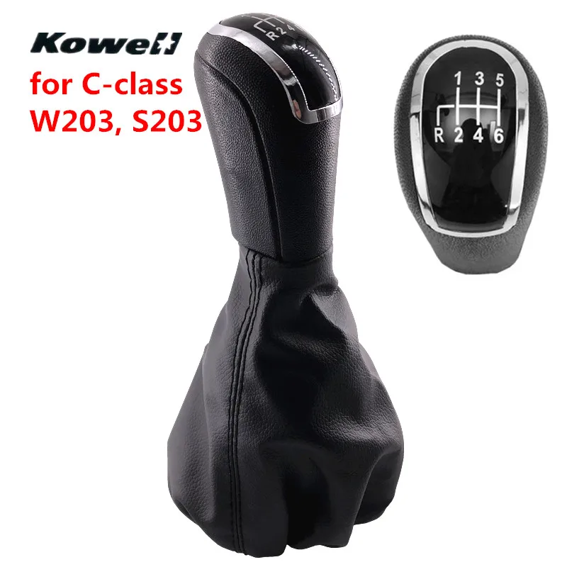 6 Speed PU Leather MT Gear Shifter Lever Stick + Gaitor Boot Cover for