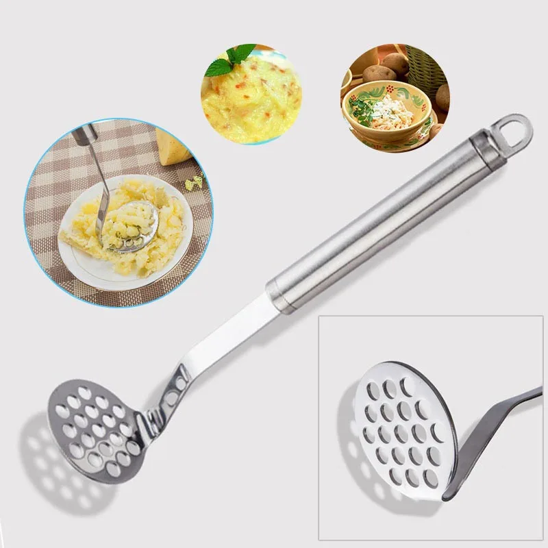 Family Cooking Gadget Stainless Steel Hand Held Mashed Potatoes Masher
