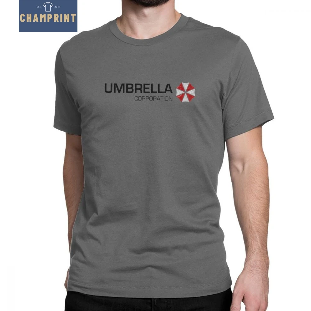 

Men Resident Evil T-Shirts Umbrella Corps T Shirts Funny Cotton Tees Short Sleeve Umbrella Corporation Game Tops Summer