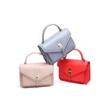 Женская новая волна Корейская версия воловьей кожи портативный Замок небольшой квадратный мешок простой дикая кожаная сумка через плечо