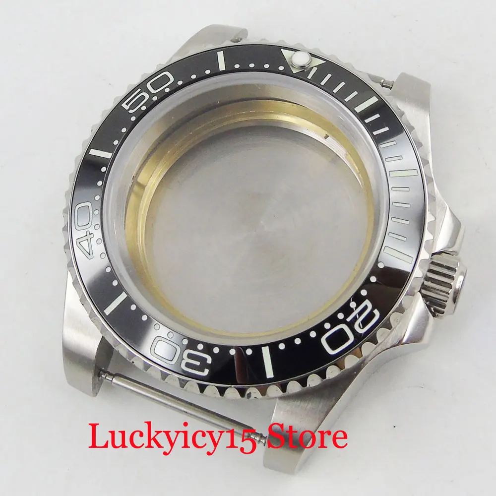 9 Models 40mm Silver Watch Case Sapphire glass Rotating Bezel Fit for ETA 2836 MIYOTA Automatic Movement - Цвет: 8