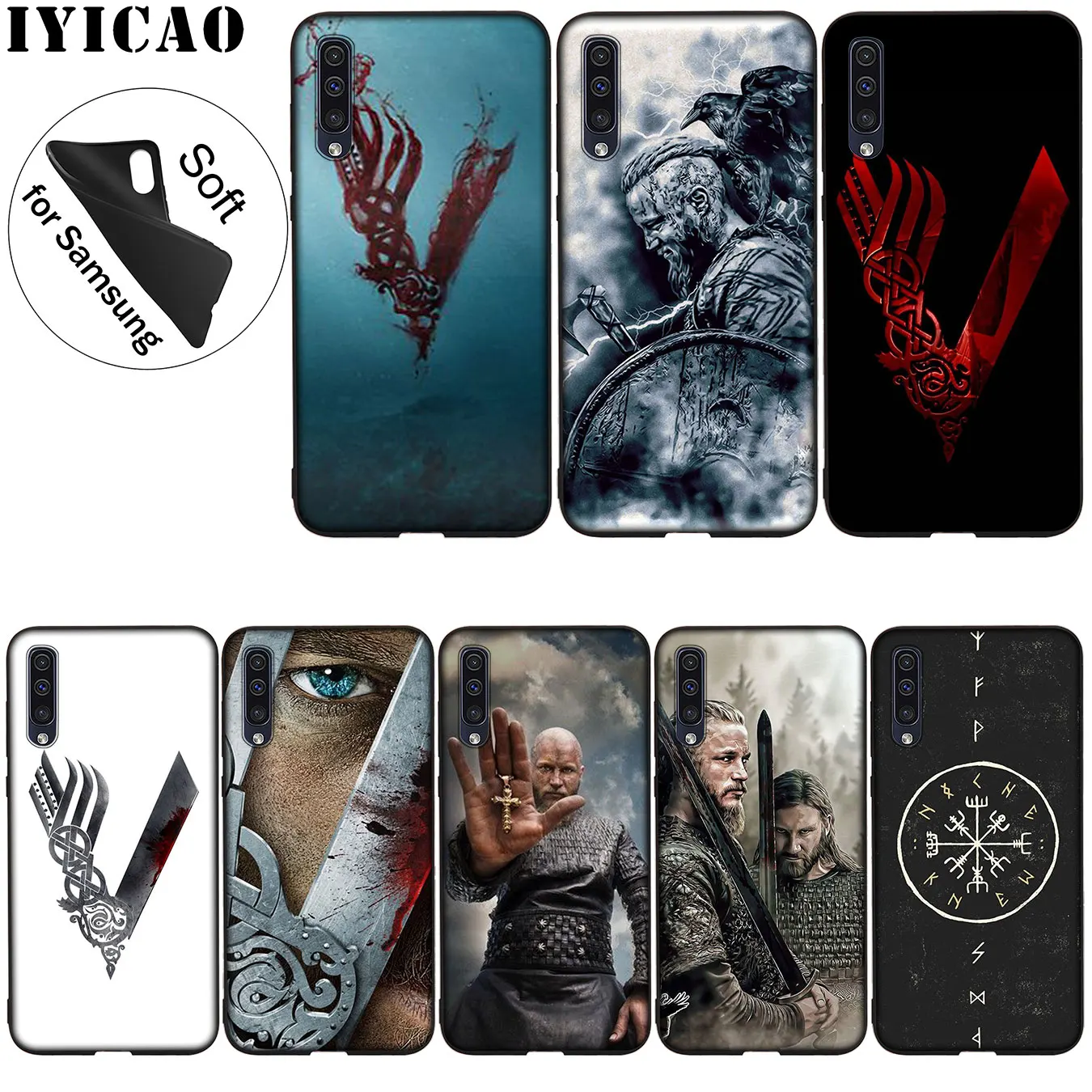IYICAO Vikings Series lovely Soft Silicone Case for Samsung Galaxy A70 A60 A50 A40 A30 A20 A10 A50S A40S A30S A20E A10S Cover |