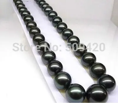 

FREE SHIPPING>>@> HOT >> NEW 18'' 10-11mm AAA+ Tahitian Black Pearls Necklace