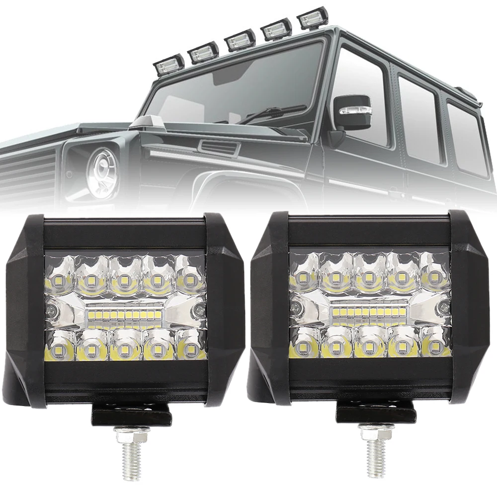 2 шт./пара светодиодный вождения Подсветка прожектор для подсветки заливающего 200W комбо внедорожные лампы автомобиль грузовик 6000 К освещение
