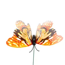 Бабочка/Стрекоза садовый орнамент садовый декор реалистичный креативный сад художественный ярд газон украшение для цветочного горшка Прямая