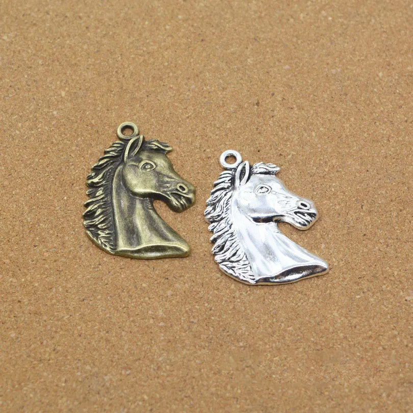 Высокое качество 3 шт./лот 42 мм * 29 Античные посеребренные металлические подвески