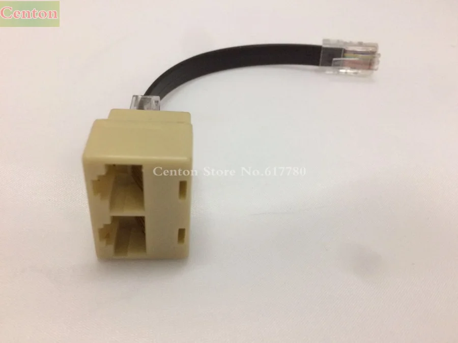 

RJ11 Male to 2 RJ 11 Female cable Walkie Talkie Radio 8 Pin Line One for Two Connector Plug Kenwood TYT mobile radios