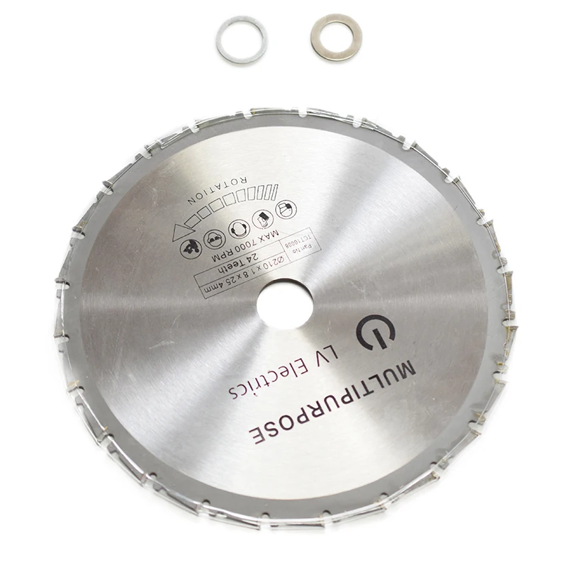 1pcs 210mm Wood Cutting Metal Circular Saw Blades 24T for Tiles Ceramic Wood Aluminum Disc Diamond Cutting Blades