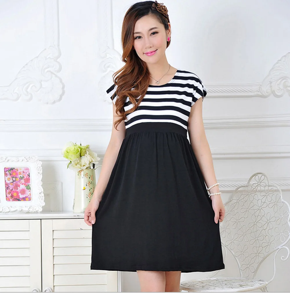 Maternity Dress Casual Cotton Summer Dress Maternity Wear Plus Size