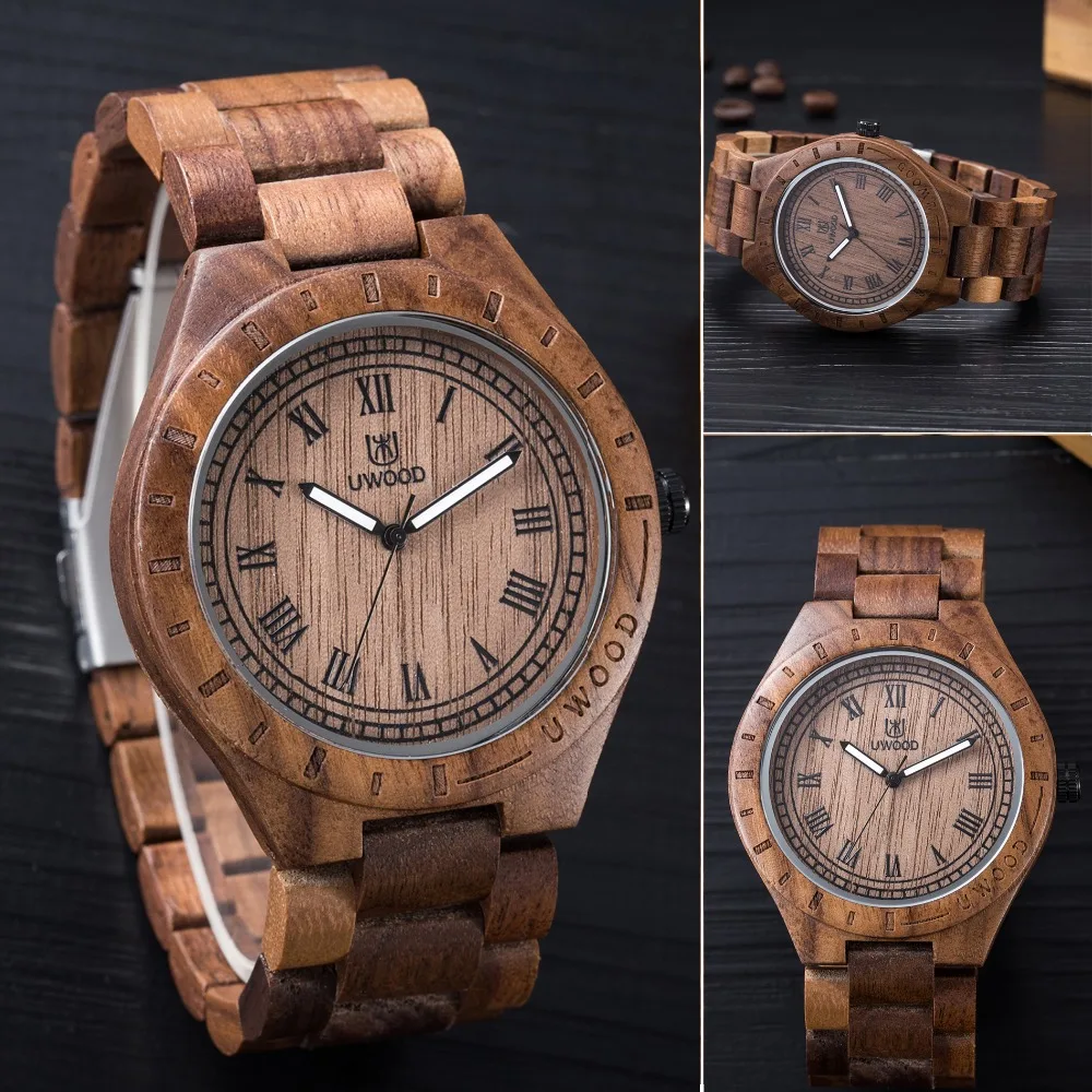 Fashion New Arrival Antique Walnut Wood font b Lovers b font Luxury font b Watches b