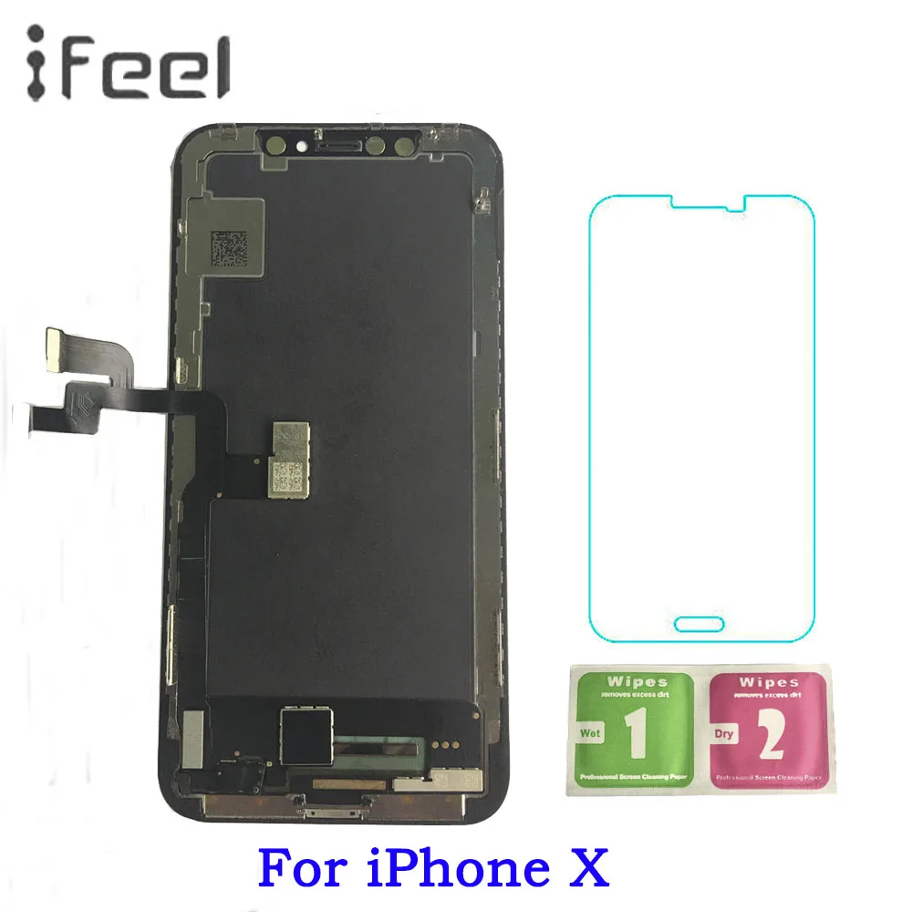 AMOLED For iPhone X LCD Display + Touch Screen With Digitizer Replacement Assembly Replacement Parts Black