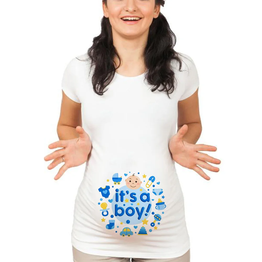 Новые женские модные детские футболки с забавным рисунком повседневные рубашки с коротким рукавом топы для беременных лучший подарок для беременных - Цвет: P288-YSTWH-