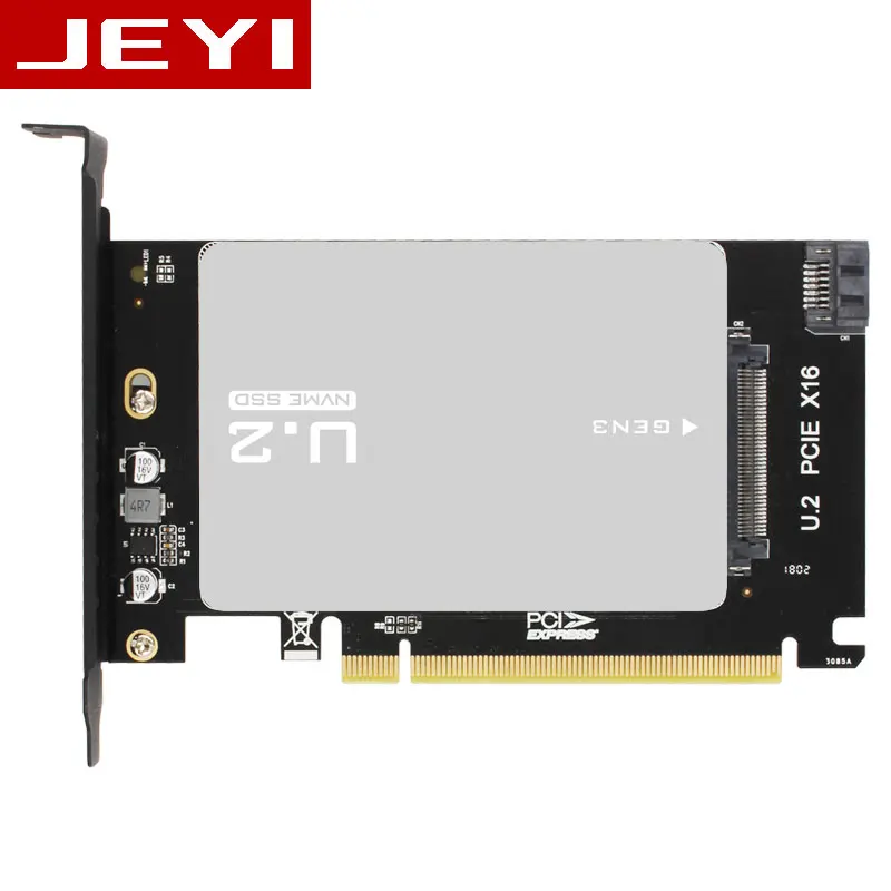 JEYI U2BOX + U2X16 U.2 SFF 8639 адаптер PCIe U2 2 5 'SSD PCI E X4 X16 intel PCIe3.0 E3.0 GEN3 M KEY B Key Card AHCI Dual Power|ssd pci-e