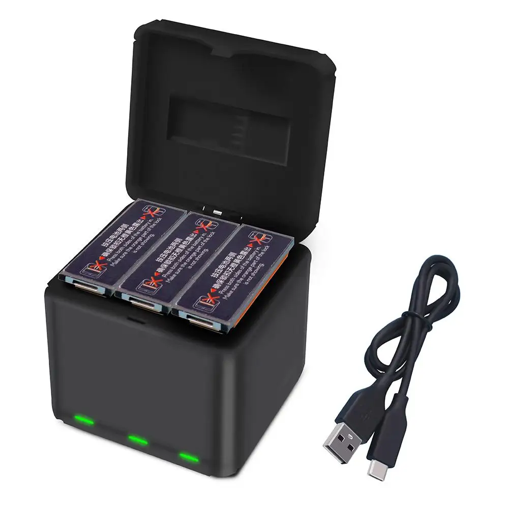

High Quality Battery Charger QC Fast Charging Camera Charger Storage Type Charging Box For DJI OSMO ACTION Sports Camera Battery