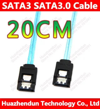 

20pcs New SATA III SATA3 SATA3.0 Data Cable Straight Hard Drive Cable (6Gbps) Free shipping blue color 20CM