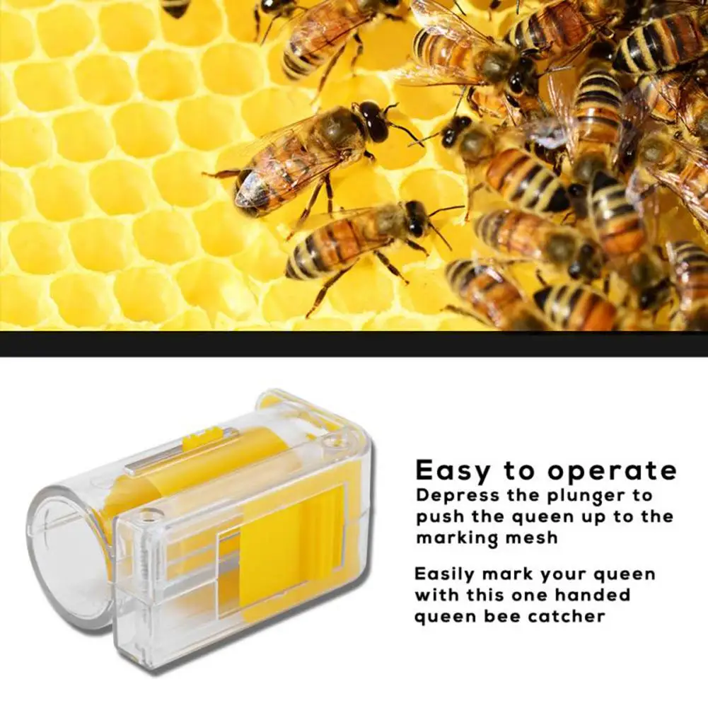 

Beekeeper One Handed Plunger Plush Bee Queen Marking Catcher Marker Bottle Cage