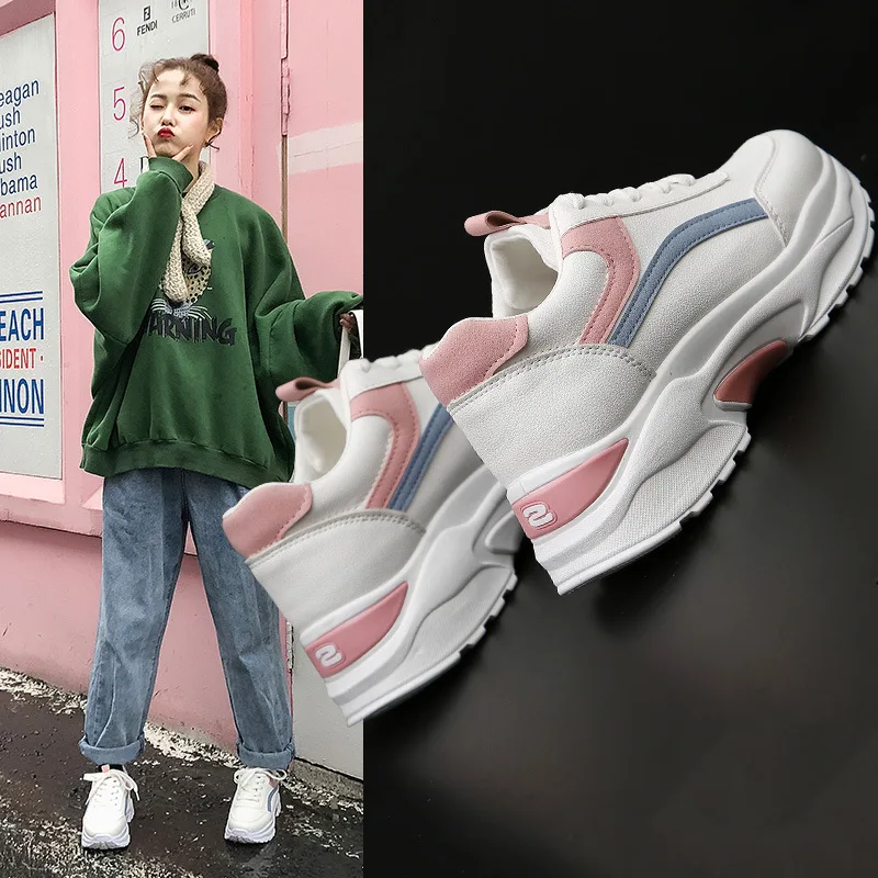 

Joker white shoes female 2019 new spring sports shoes casual shoes female wisdom smoked super fire net red ins tide