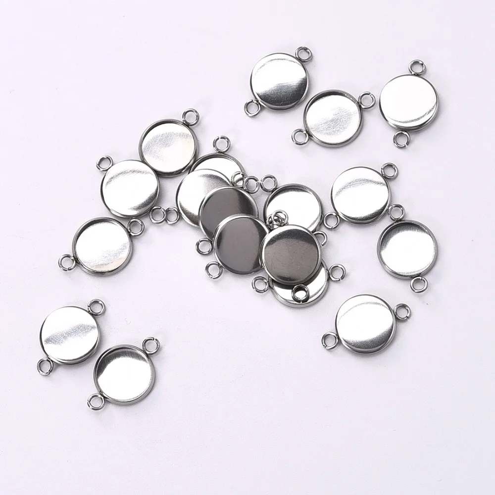 Stainless Steel Connector Setting Cabochon Base Cameo Bezel (3)