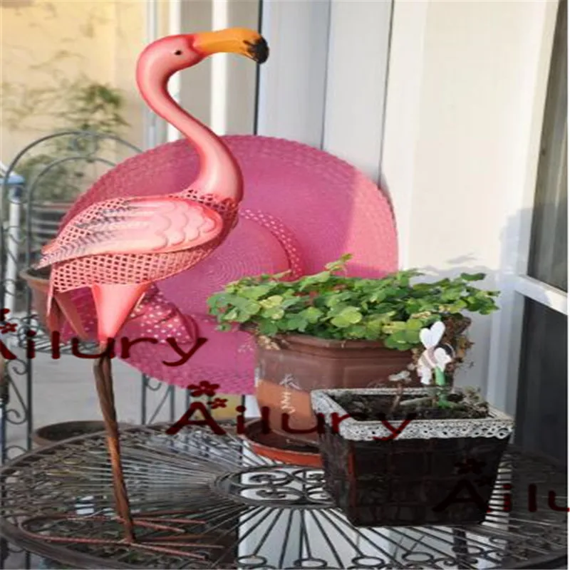 60 см высокий розовый Фламинго украшения, любовь птицы-украшения, украшения сада виллы украшения. Подарки на новоселье, рождественские подарки