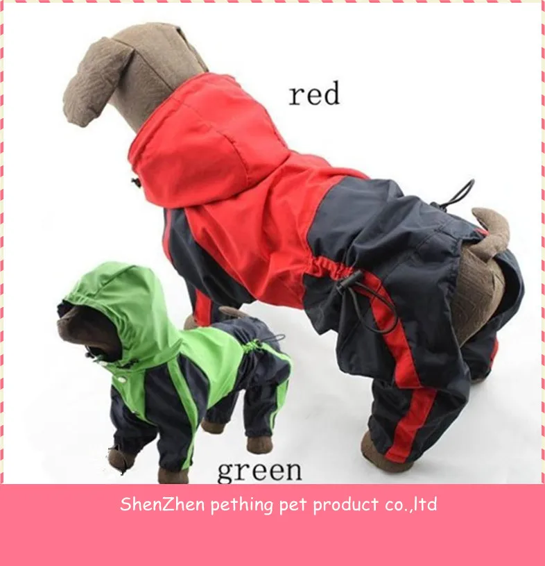 Горячая Одежда для собак XS-4XL водонепроницаемый ветрозащитный дождевик для собак Зеленый Красный Одежда для больших собак Одежда для щенков разный размер