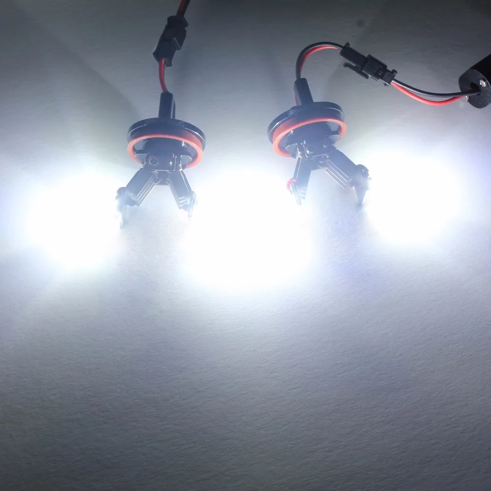 ANGRONG 2x H8 6 Вт LED Angel Eyes Canbus Halo кольцевой свет белый 6000 К Ксенон Для BMW E82 E90 E92 E60 E63 X5 X6