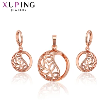 

Xuping Colorful Jewelry Sets Delicate Women Sets Rose Gold Color Plated Essential Nice Gifts High Quality Design 65470