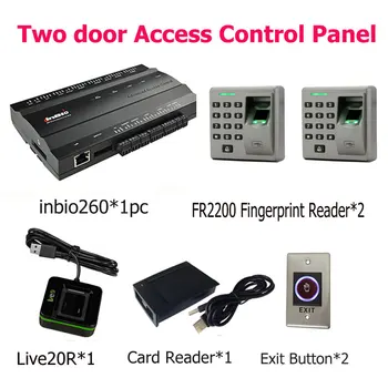 

Inbio260 Tcp/Ip Access Control System two door Security Access Controller Double Door Access Control Panel with FR2200 LIve20R