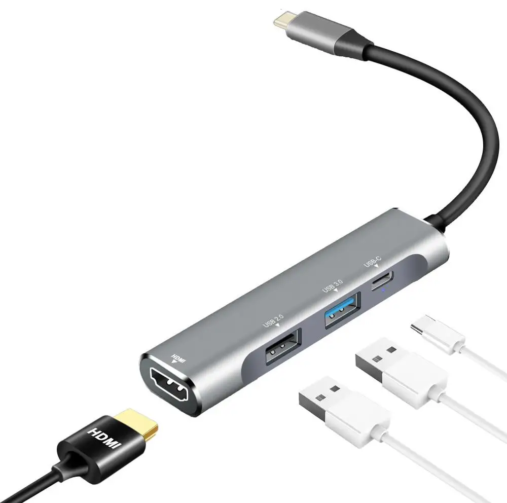 Pаспродажа font b USB b font C концентратор Thunderbolt 3 type C к HDMI адаптер для Macbook pro 2018 Macbook Air 2018 новый Ipad pro hp DELL Thinkpad LENOVO acer