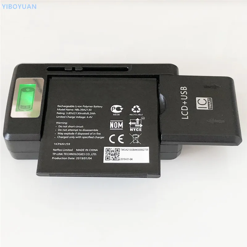 

3.85V 2130mAh NBL-39A2130 For TP-Link Neffos Y5 / TP802A Battery + YIBOYUAN SS-8 Charger