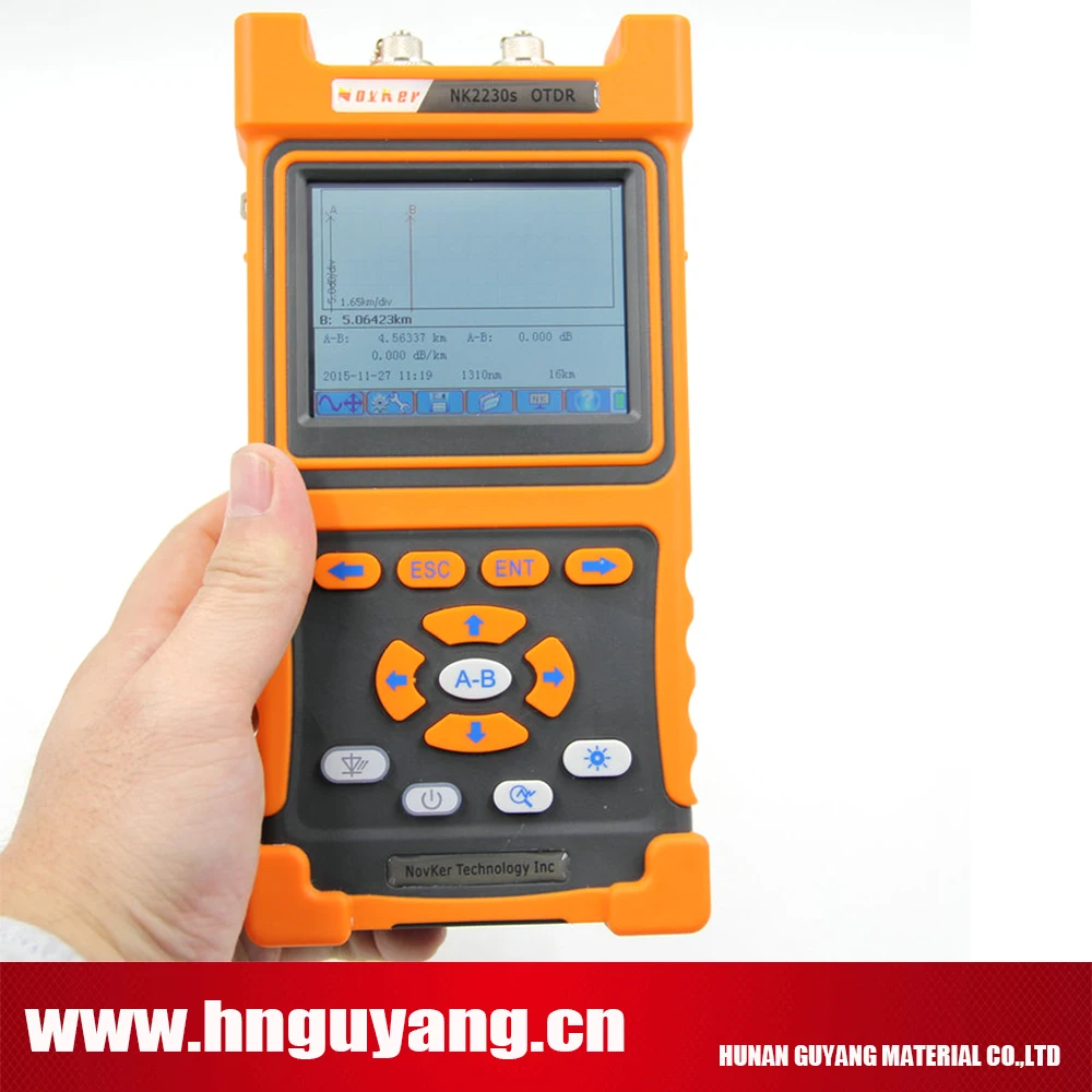 

NOVKER NK2000 SM OTDR 1310nm/1550nm 28/26dB,sigle-mode otdr Optical Time Domain Reflectometer with VFL touch screen