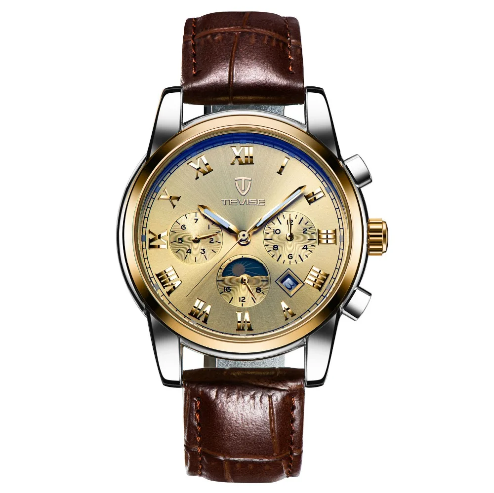 TEVISE Mechanical Watch Men Moon Phase Luminous 30m Waterproof Date Automatic Watch Male Chinese Brand Watches 2017 Fashion  (13)